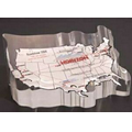 Acrylic Slanted Map of the United States Embedment Award